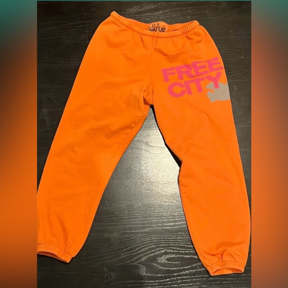 freecity Vibrant Orange Joggers Size Small